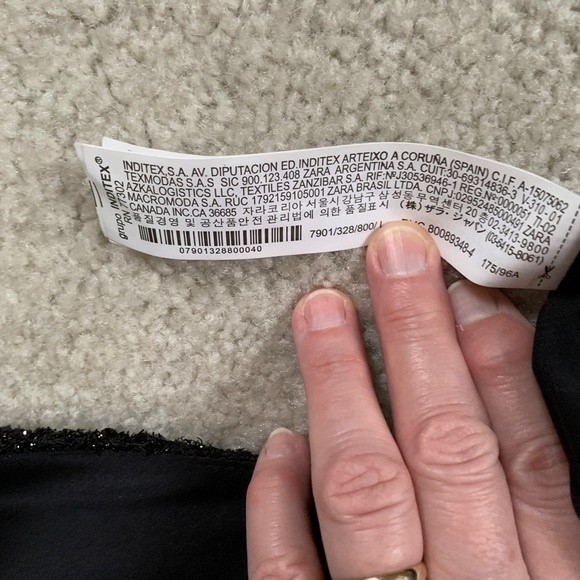 Zara Black Sparkly Overall Jumper Size L - Picture 9 of 14